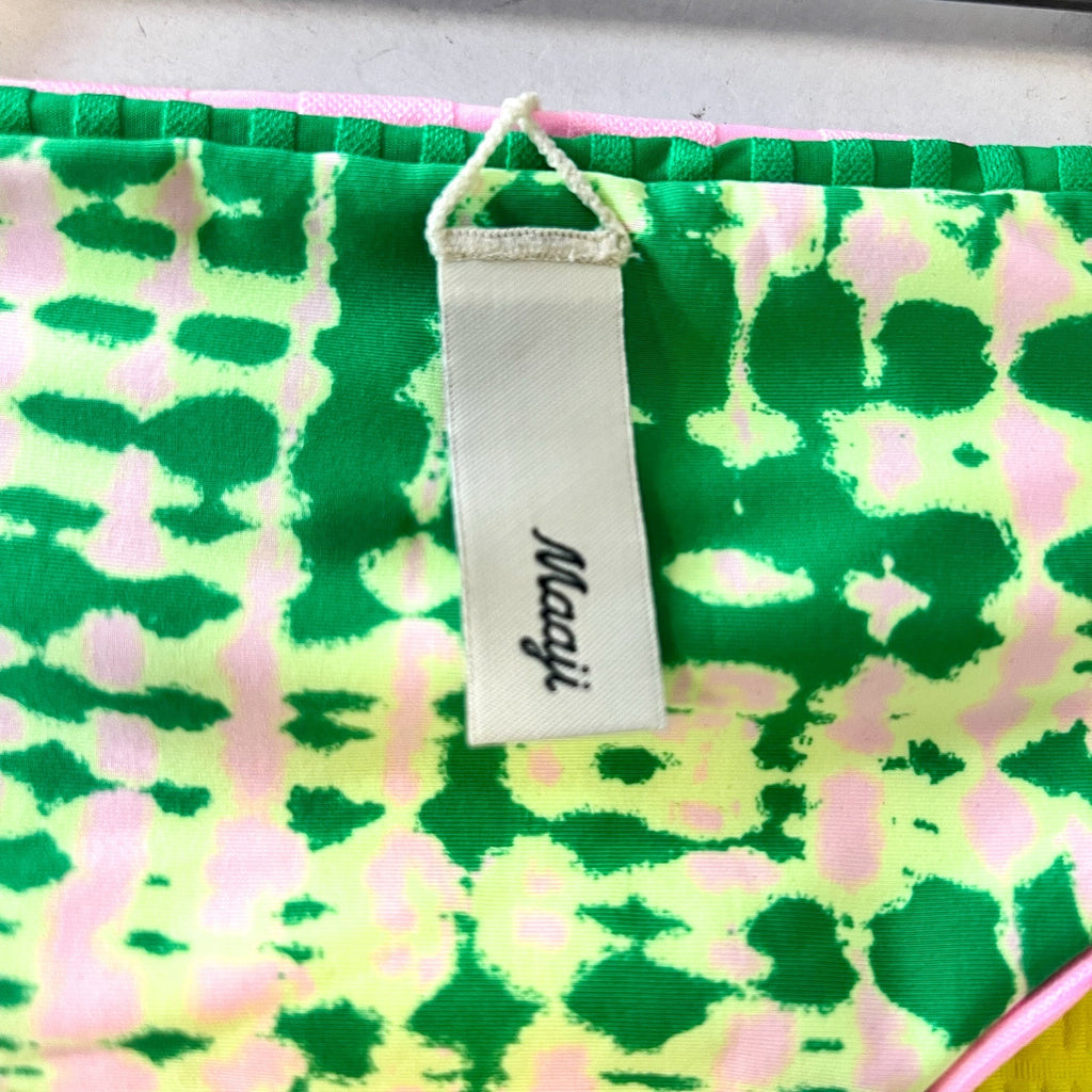 MAAJI Girl's Reversible Blush Rose Poppy Swim Set Size 12 Pink Green Multi NWT