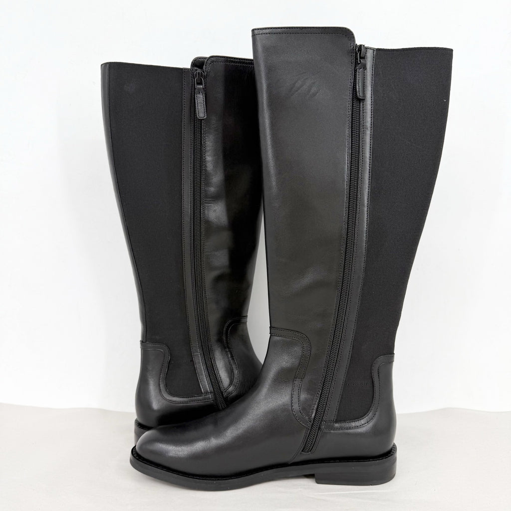 Cole Haan Womens Celestina Knee High Boots Size 8.5 M EU 39 Black Leather NIB