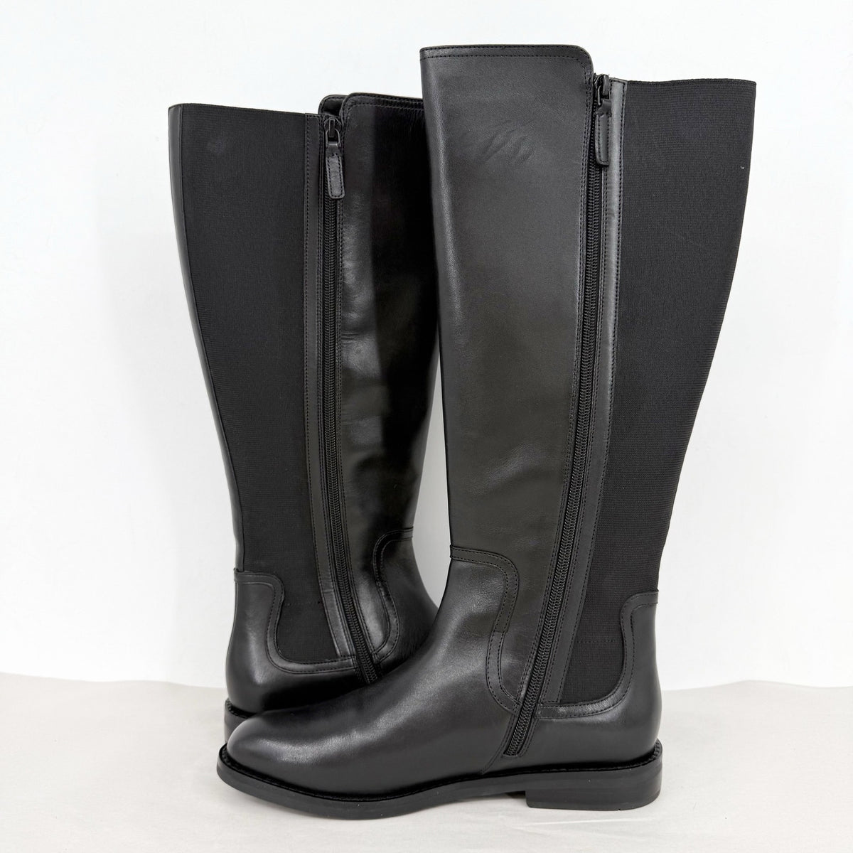 Cole Haan Womens Celestina Knee High Boots Size 8.5 M EU 39 Black Leather NIB