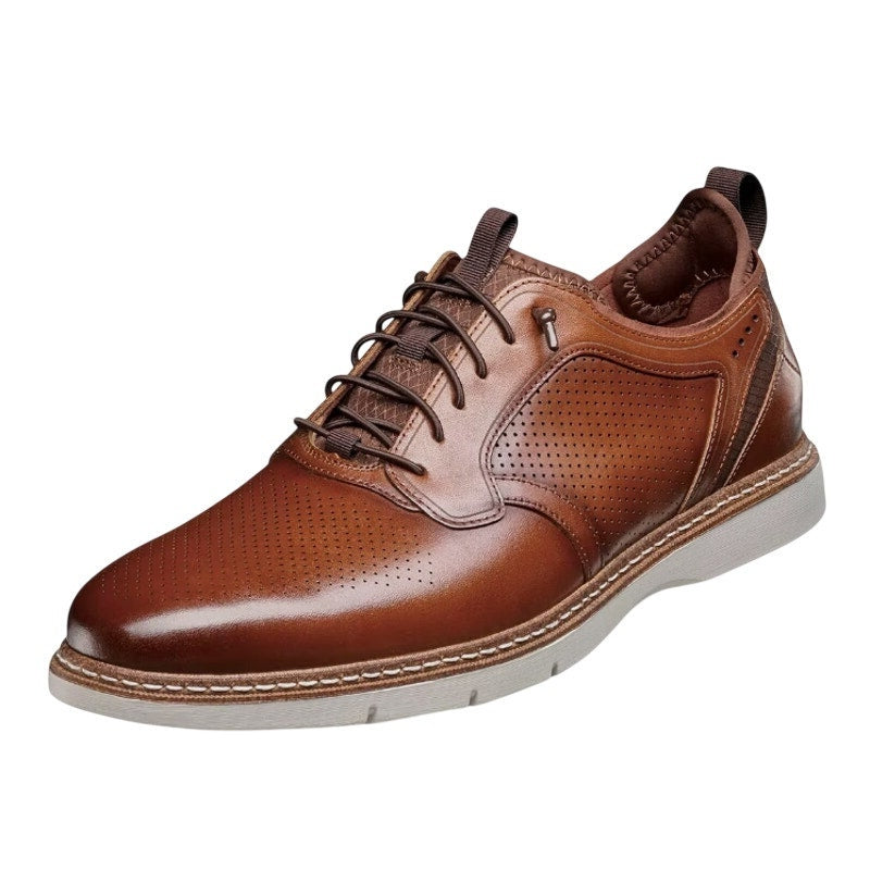 Stacy Adams Mens Sync Slip-On Oxfords US 15 Wide Brown Leather NWOB