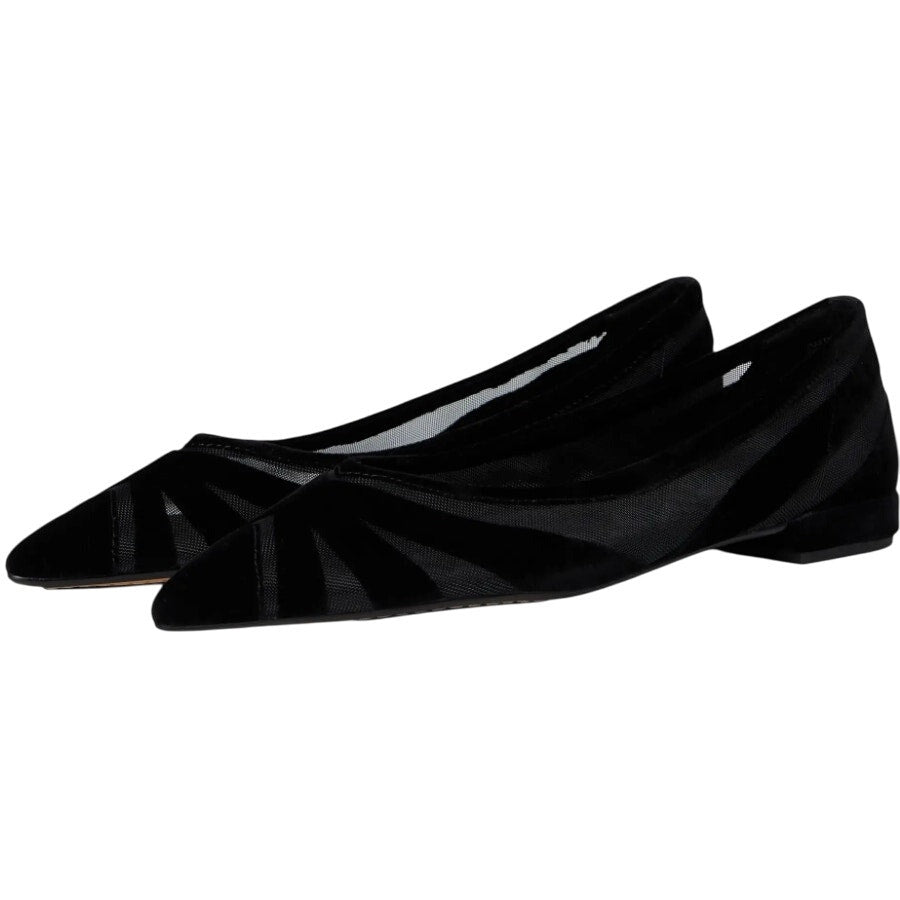 Birdies Womens The Goldfinch 15 Ballet Flat US 9 Black Suede Pointed Toe NIB