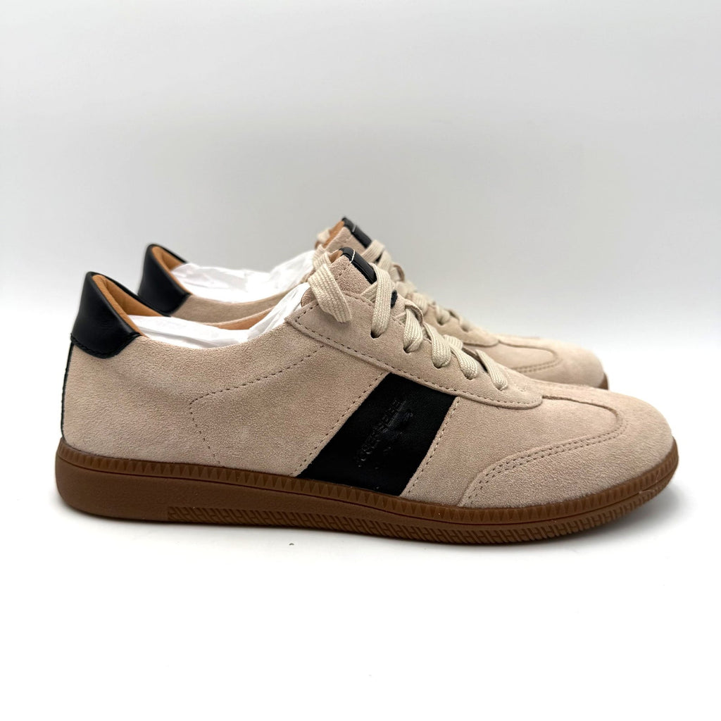 Josef Seibel Womens Joleen 01 Suede Sneakers Size EU 38 US 7.5 Beige Black NIB