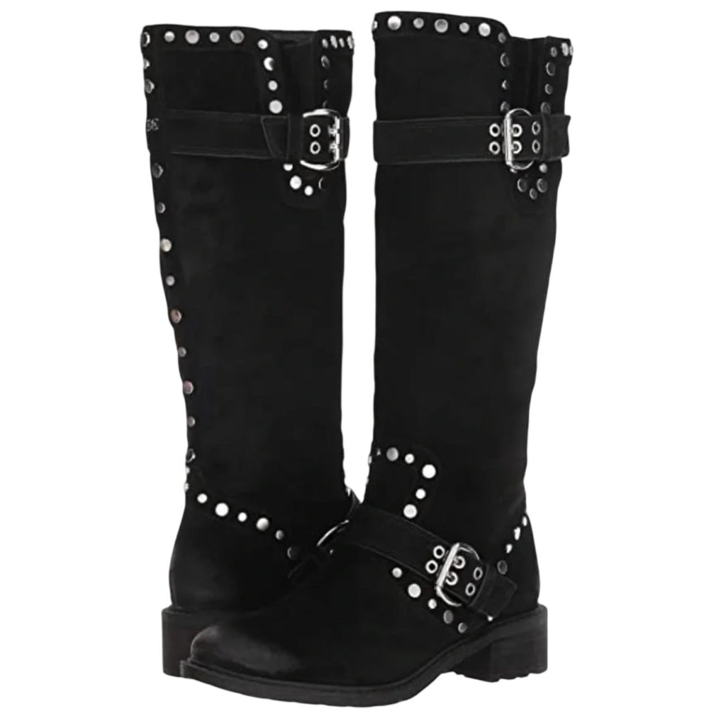 Sam Edelman Womens Deryn Studded Knee High Boots Size 10.5 EU 40.5 Black NWOB