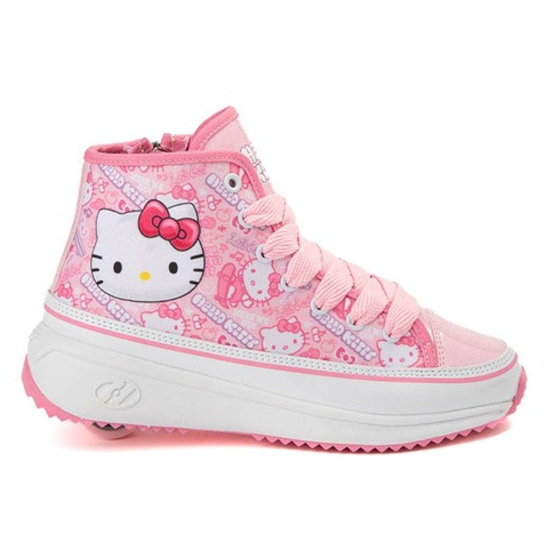 Heelys Girls Veloz Chi Hello Kitty Sneakers US 3 EU 34 Pink Canvas NIB