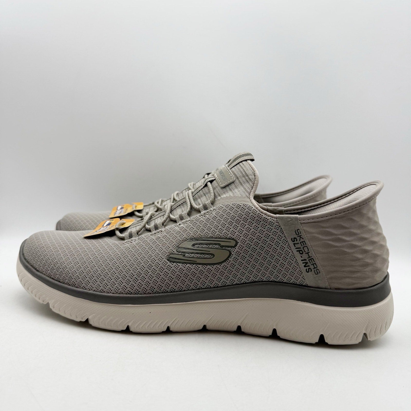 Skechers Mens Summits Slip-Ins Sneakers US 11.5 EU 45.5 Beige Grey NWT