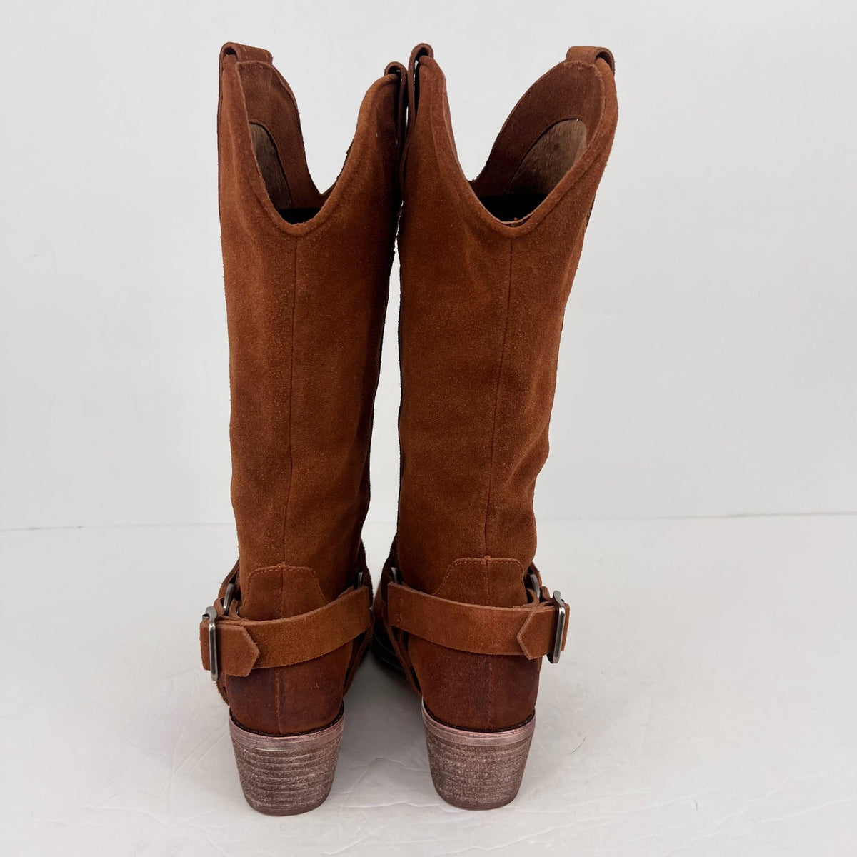 Vintage Foundry Co. Womens Peyton Western Boots Size 7 EU 37 Brown Suede NWOB