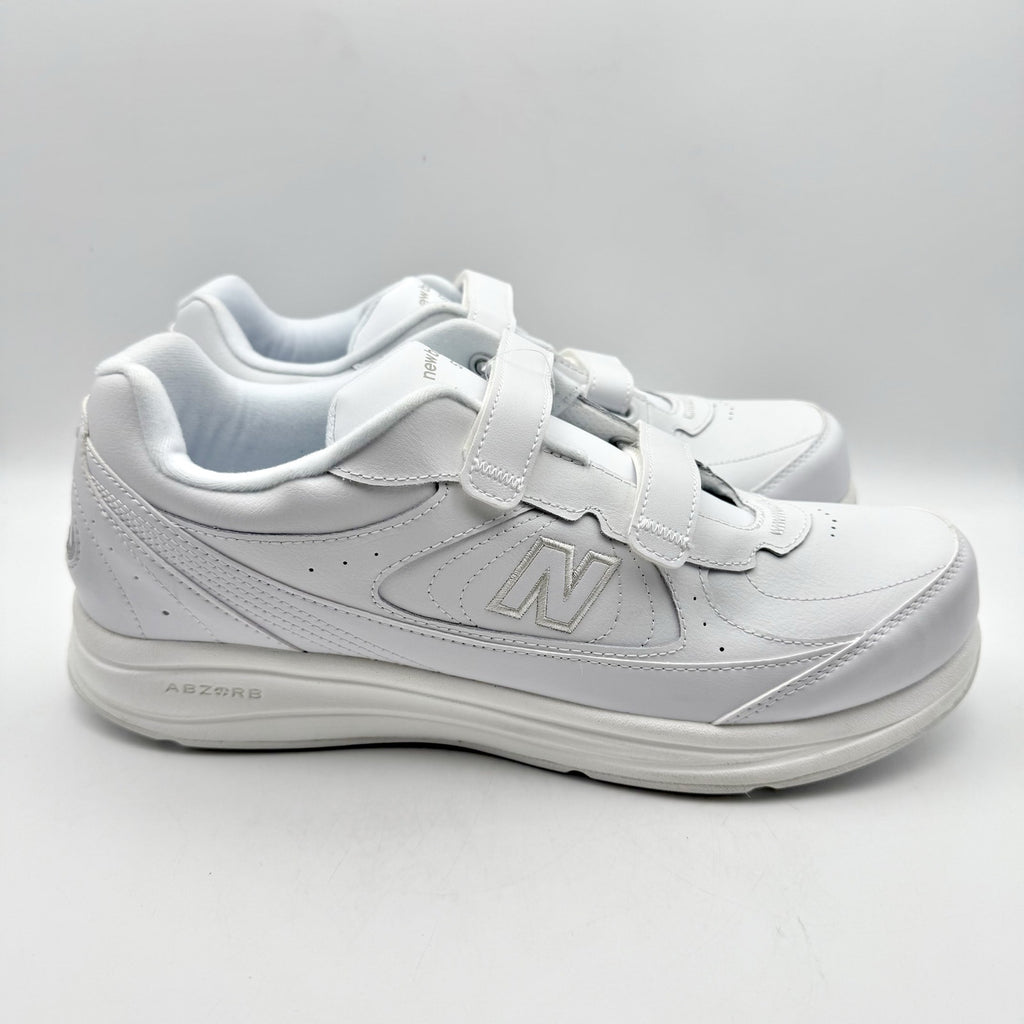 New Balance Mens 577 Sneakers US 14 White Leather Athletic Hook and Loop NIB