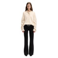 7 FOR ALL MANKIND Tailoress Dojo Flare Jeans Size 31 US 12 Black Illusion NWT