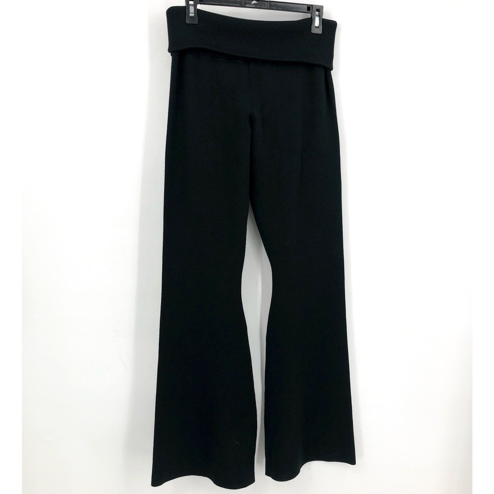 JUICY COUTURE Women's Low Rise Knit Flare Sweater PantLarge Black NWT
