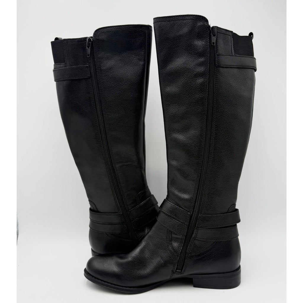 Naturalizer Womens June Knee High Riding Boots Size 7 EU 37 Black Leather NWOB