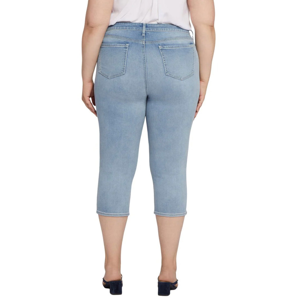 NYDJ Curves 360 Womens Slim Straight Crop Jeans Size 16 Charmed Light Blue NWT