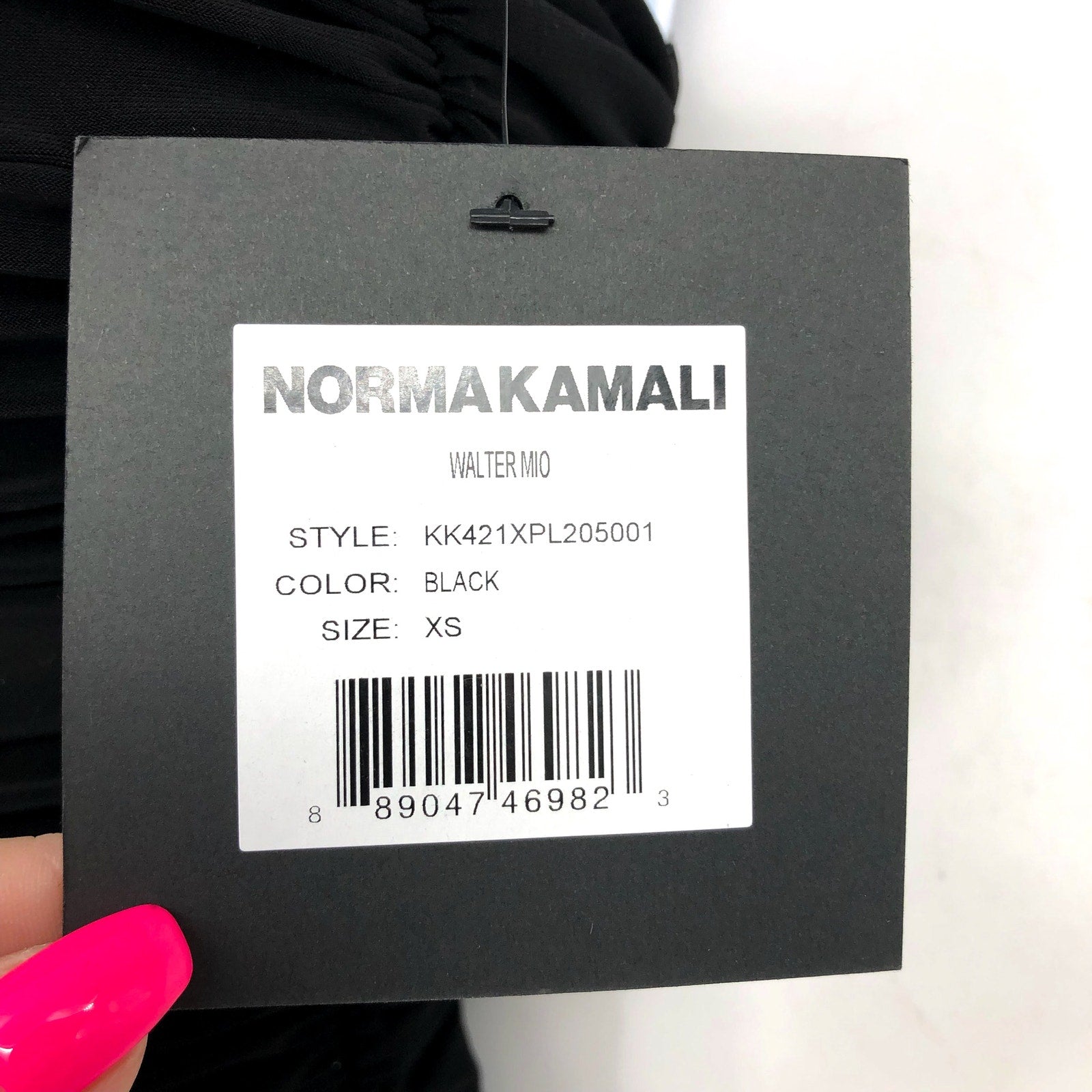 NORMA KAMALI Womens Walter Mio One Piece Swimsuit XS Black Strapless NWT