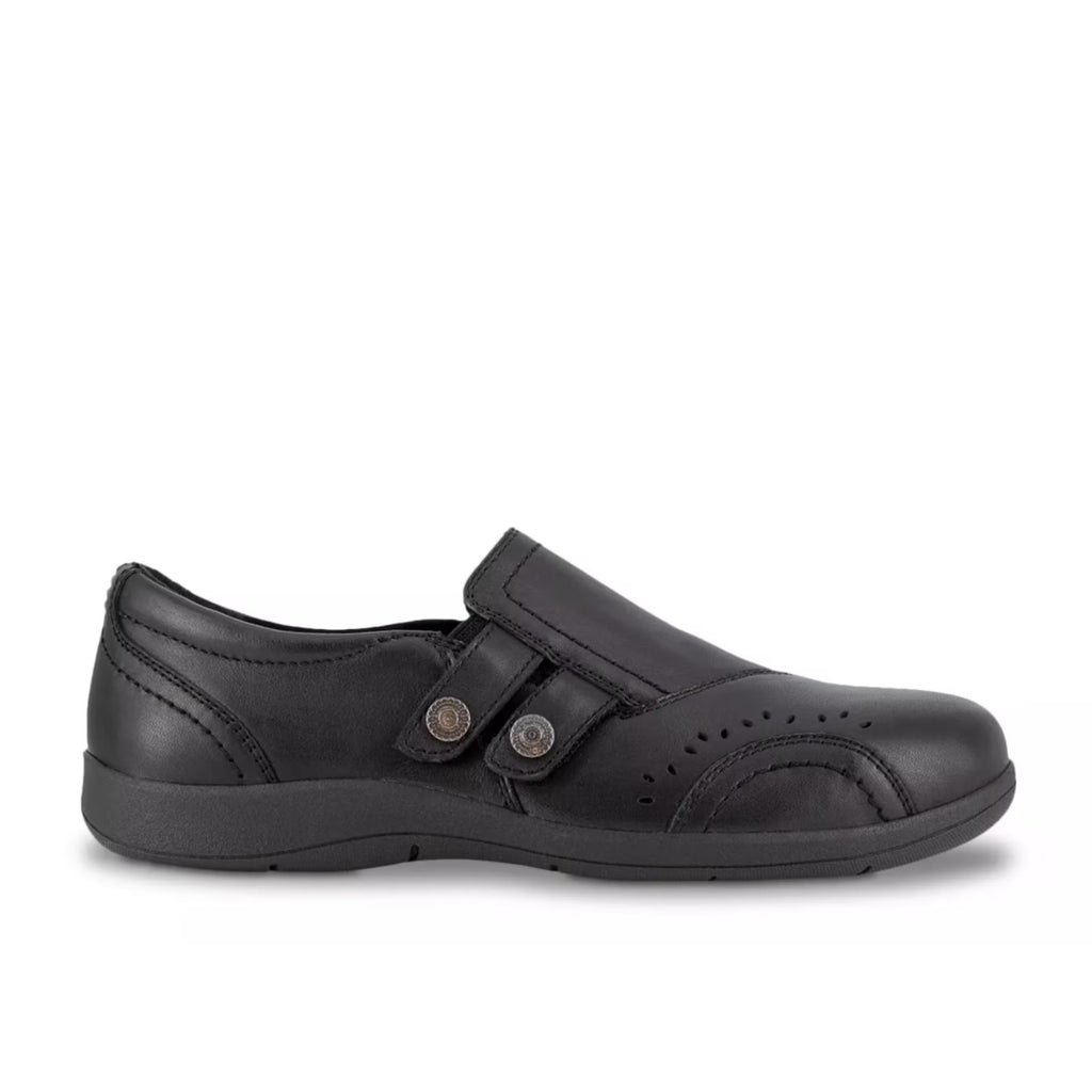 Rockport Womens Daisey Work Slip-On Shoe US 5.5 Wide Black Leather Alloy Toe NIB