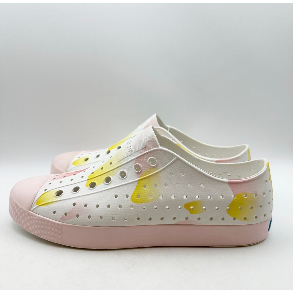 Native Mens Jefferson Slip On Shoes Size 11 EU 45 White Pink EVA Waterproof NWOB