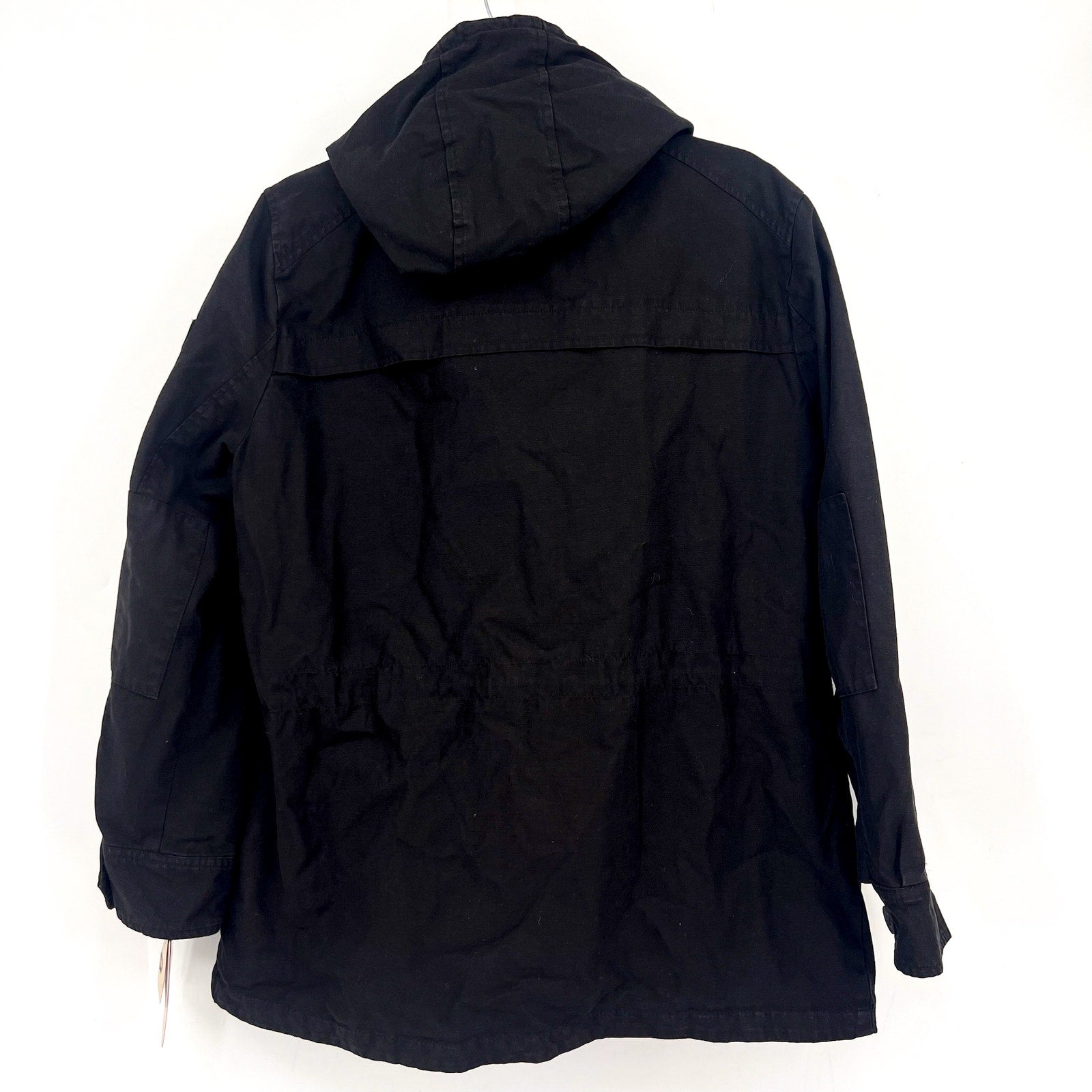 LEVI'S Women's Hooded Field Jacket XL Black Cotton Four Pocket NWT