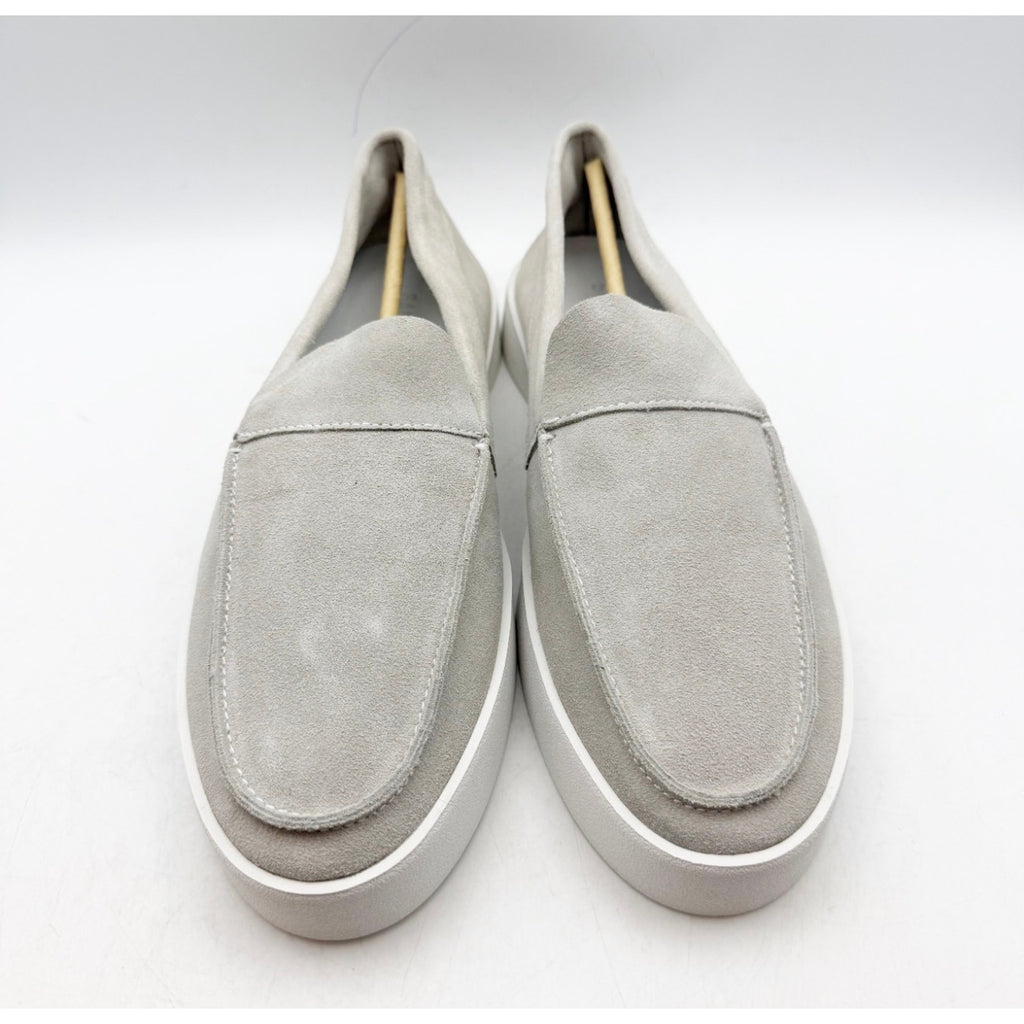 Saint Morta Men's Hemisphere Slip On Loafers Size 8 Light Grey White Suede NIB