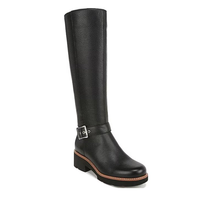 Naturalizer Womens Darry Knee High Boots US 9 Black Leather Water-Repellent NWOB