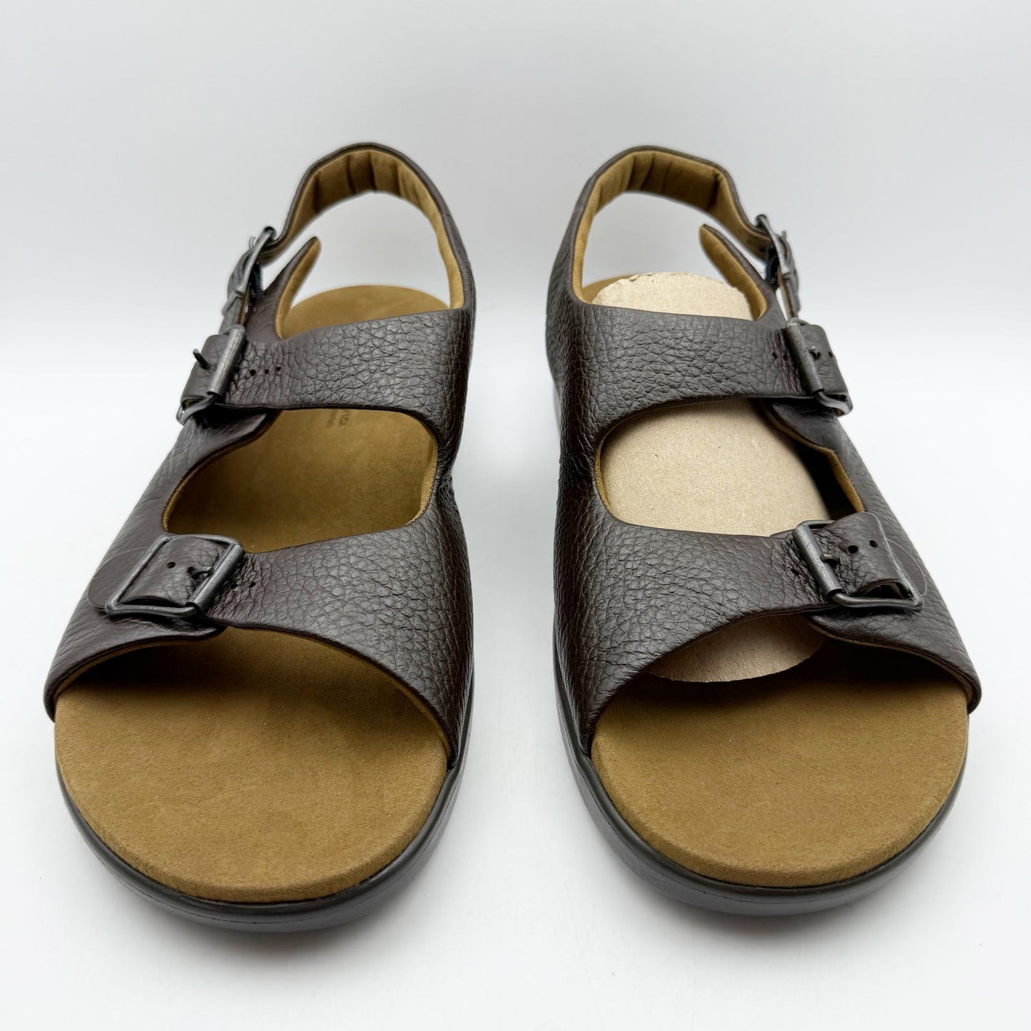 SAS Mens Bravo Adjustable Comfort Sandals US 11 Wide Brown Leather NIB