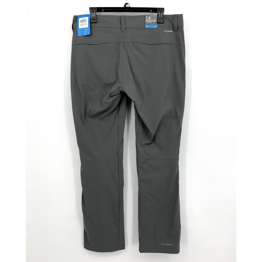 COLUMBIA Womens Saturday Trail Hiking Trousers Size 14 City Grey Roll Up Leg NWT