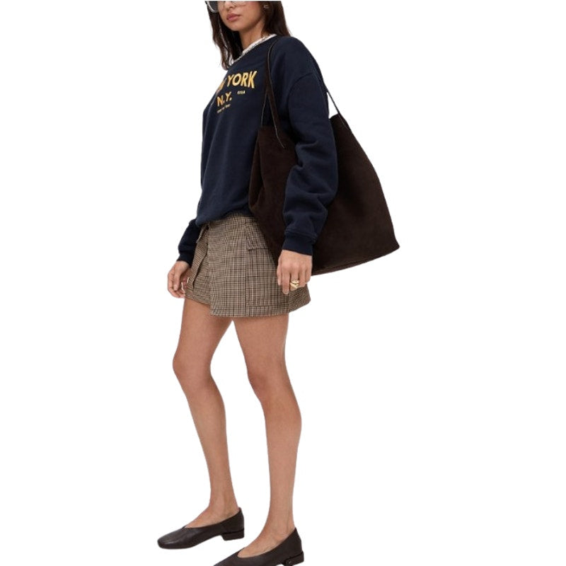 MADEWELL Women's The Oversized Shopper Tote Large Jet Blue Suede NWT