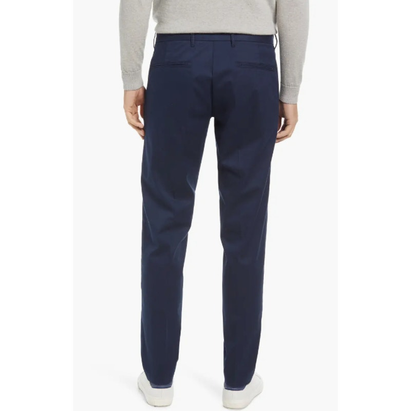 NORDSTROM Men's Slim Fit Performance Chinos 38x30 Navy Blue CoolMax NWT