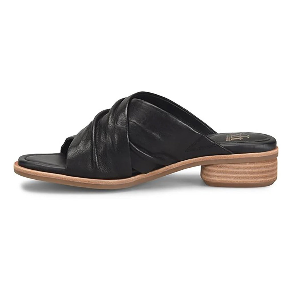 Sofft Womens Fallon Slide Sandals Size 6 M Black Leather Slip On NWOB
