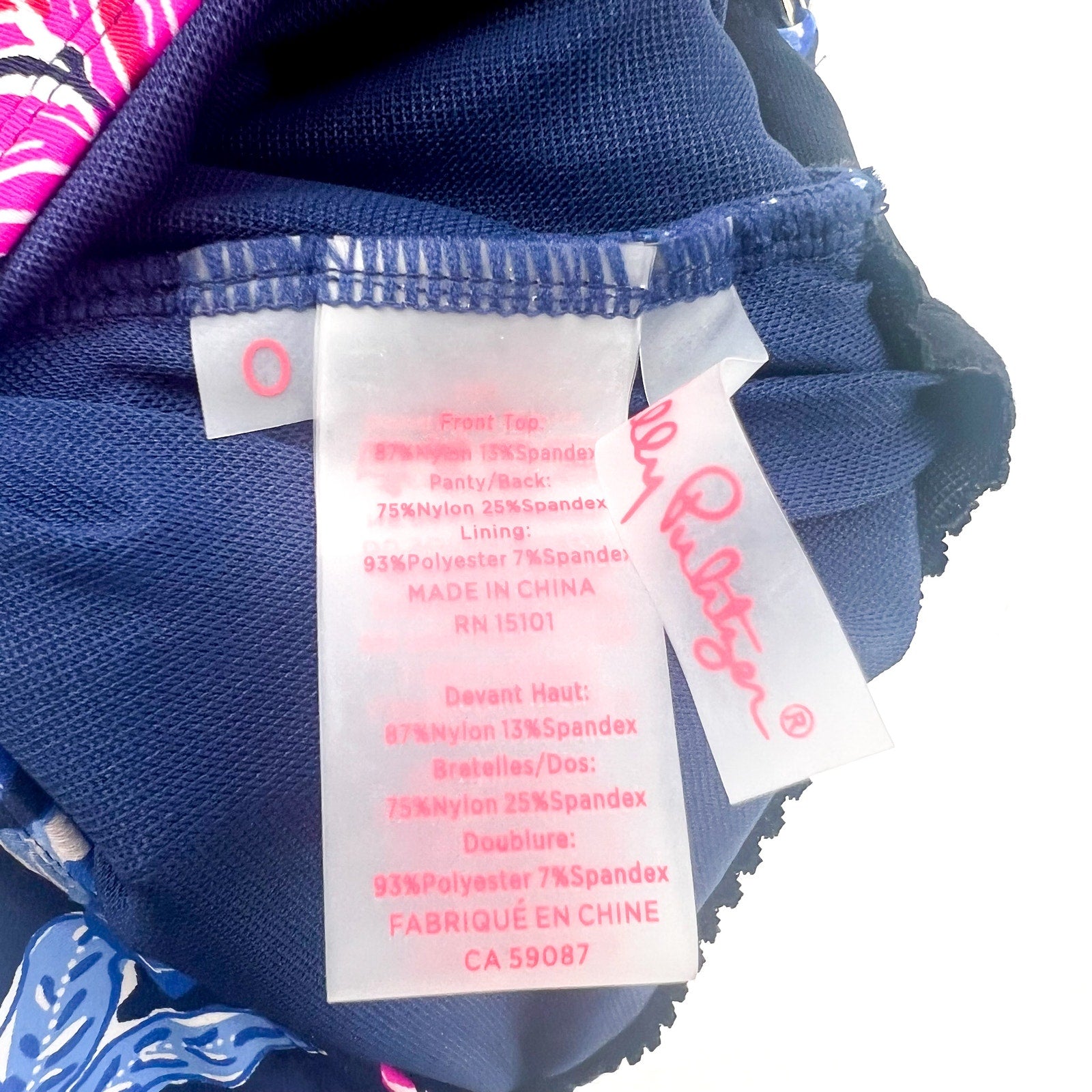 LILLY PULITZER Farlee One-Piece Swimsuit Size 0 Blue Pink Low Tide Navy NWT
