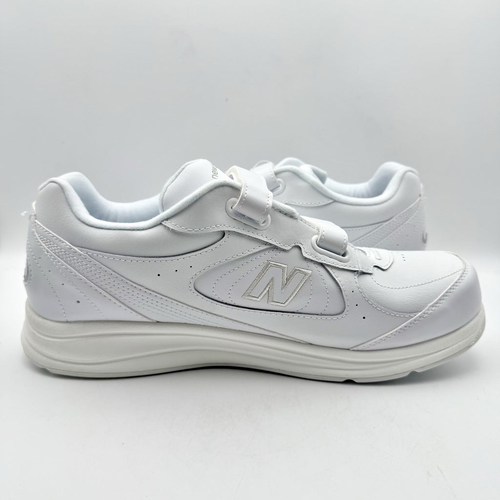 New Balance Mens 577 Sneakers US 14 White Leather Athletic Hook and Loop NIB