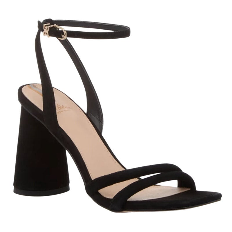 Sam Edelman Womens Kia Heeled Sandal US 7 EU 37 Black Suede NWOB