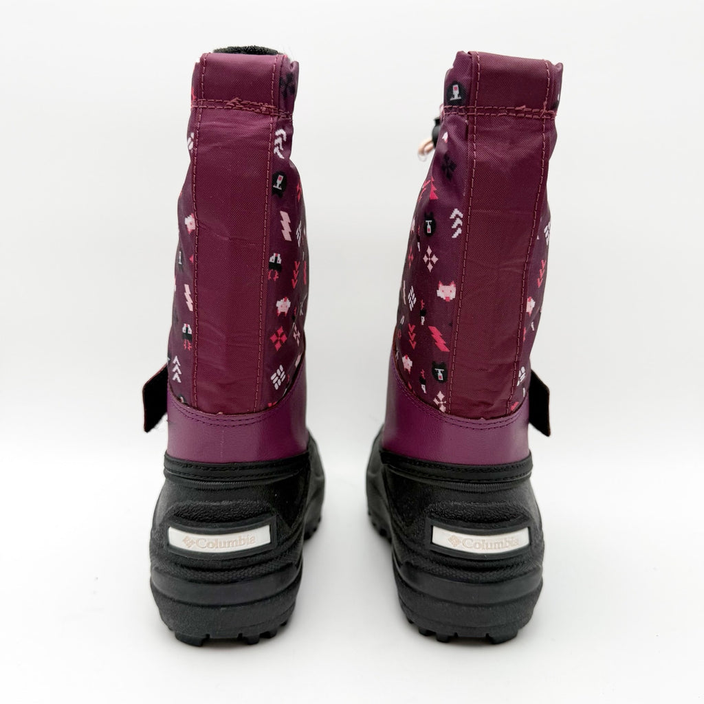 Columbia Girls Powderbug Forty Winter Boots US 9 Purple Waterproof Insulated NIB