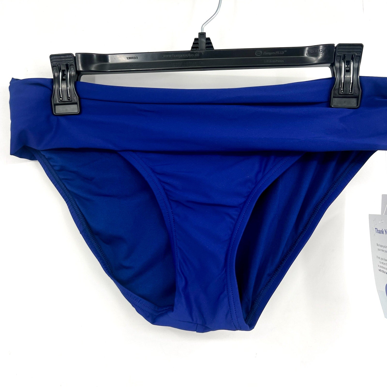 SUNSETS Women's Unforgettable Brief Bikini Bottom Large Indigo Blue Shirred NWT