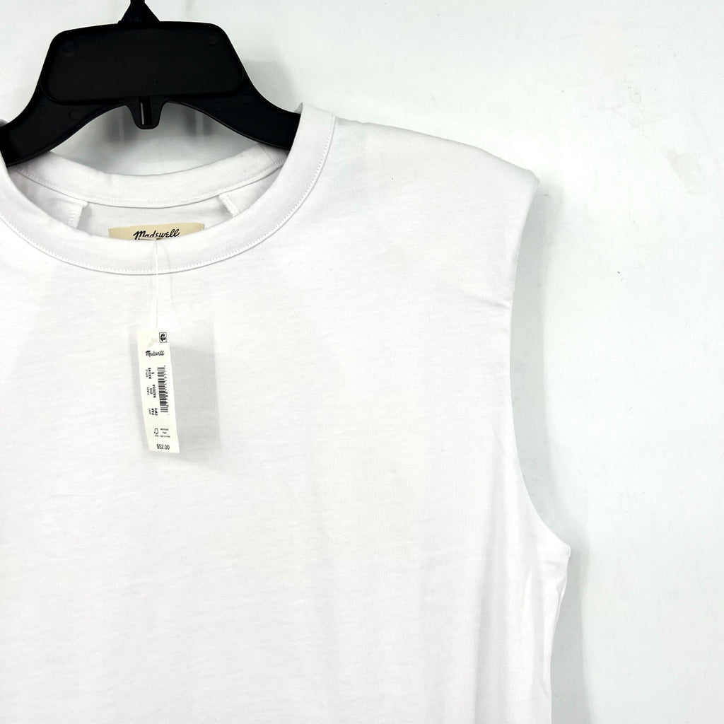 MADEWELL Women's Structured Muscle Tee Small Eyelet White Crewneck NR246 NWT