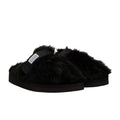 SUICOKE Womens Zavo Faux Fur Slide Clogs Size 7 EU 36 Black Faux Fur NWOB