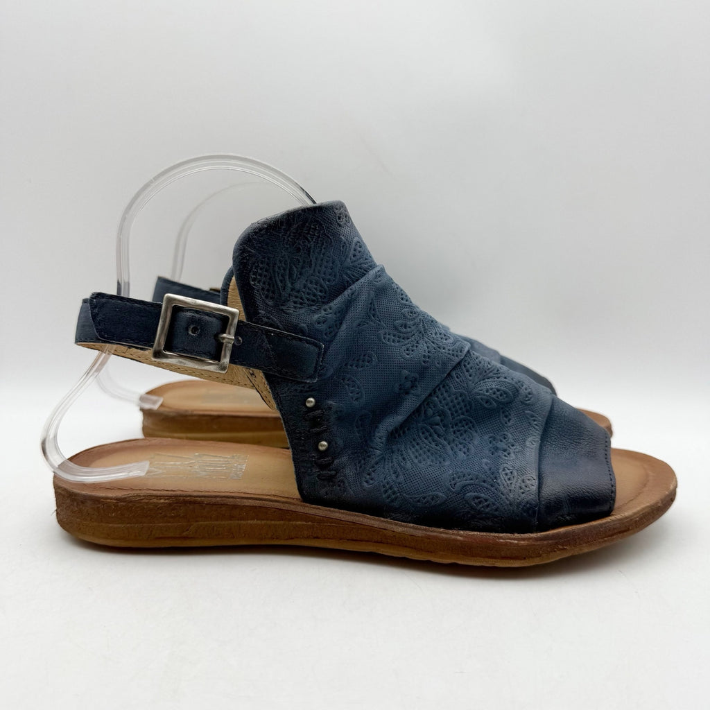 Miz Mooz Womens Fermie Sandals EU 39 US 8.5 Blue Leather NWOB