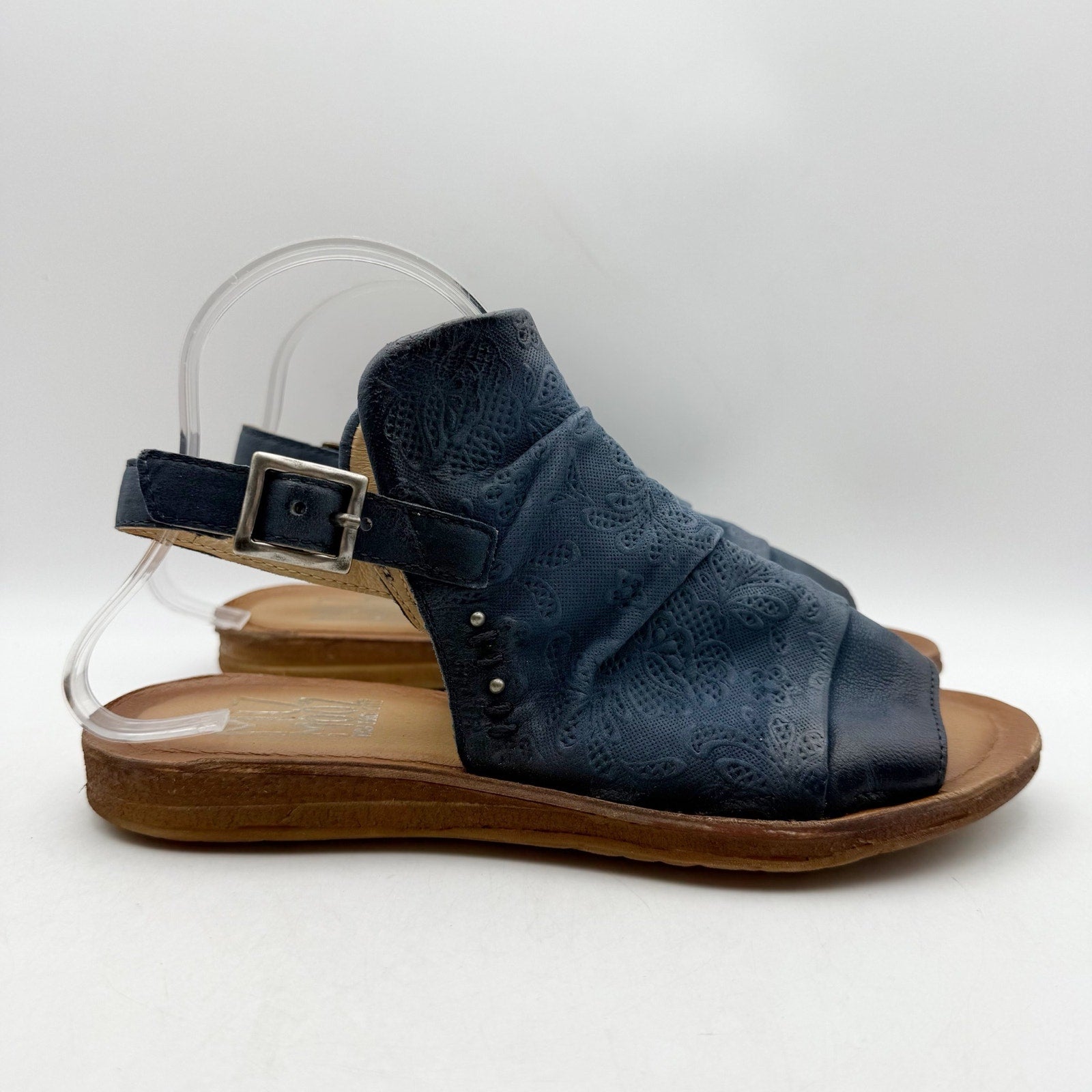 Miz Mooz Womens Fermie Sandals EU 39 US 8.5 Blue Leather NWOB