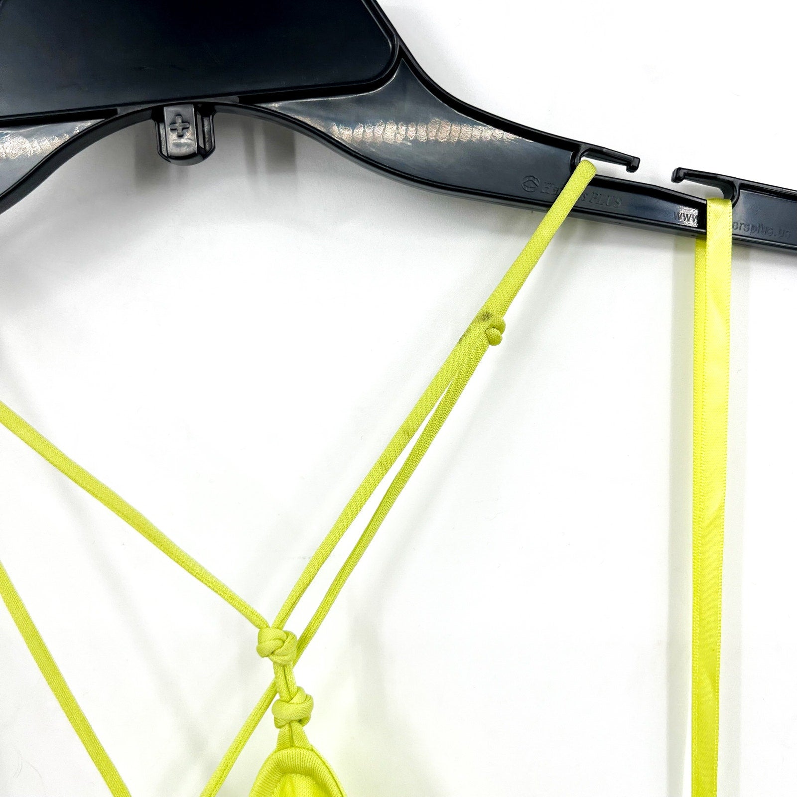  FRAME Women's Delicate Knot Tank Bodysuit Medium Flash Lime Green NWOT