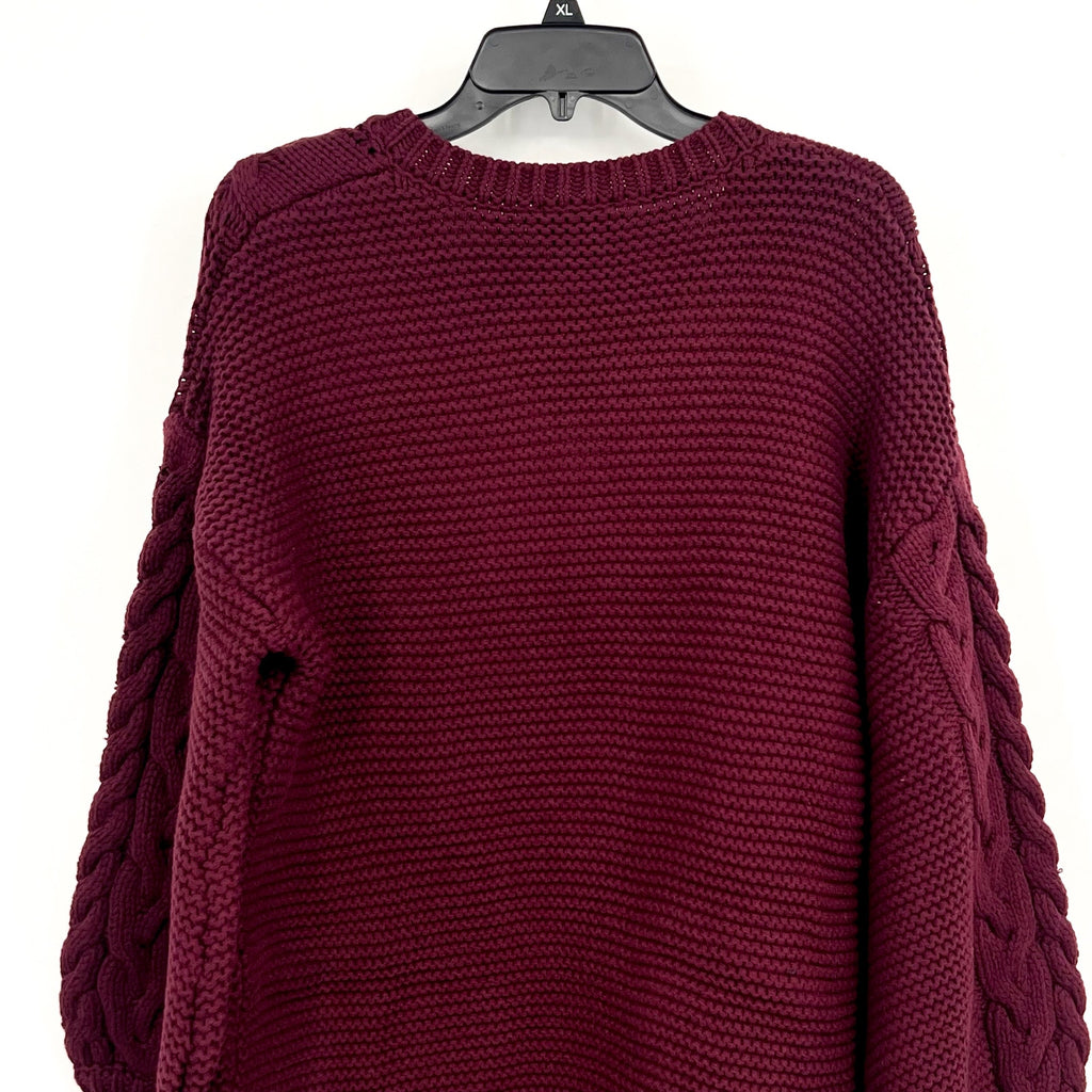 BARDOT Women's Bell Knit Sweater Dress Size 8 Burgundy Red Long Sleeve NWT