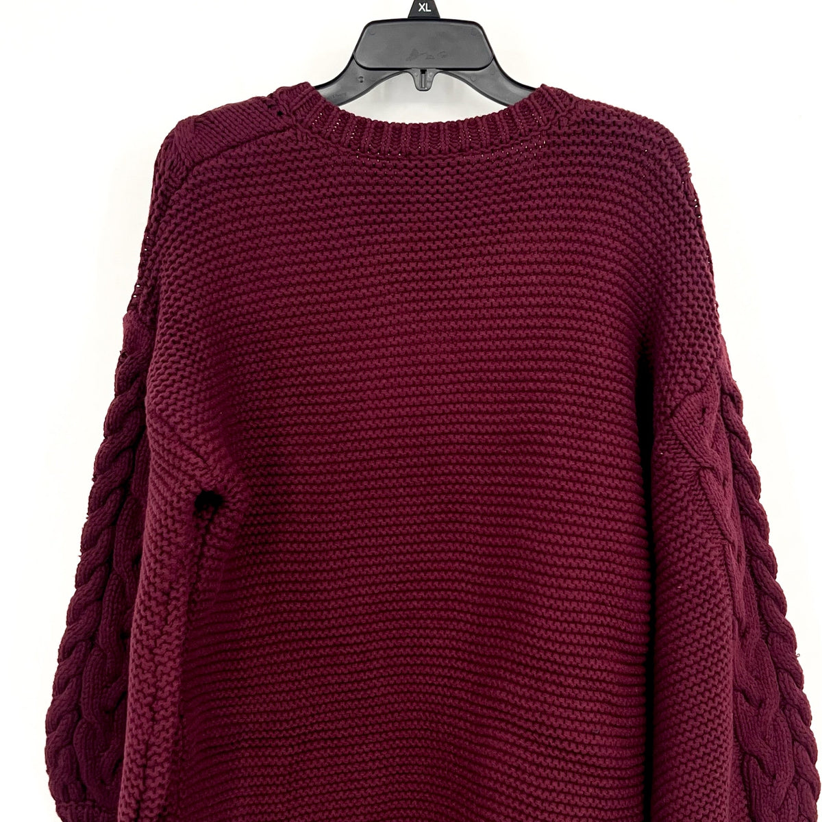 BARDOT Women's Bell Knit Sweater Dress Size 8 Burgundy Red Long Sleeve NWT