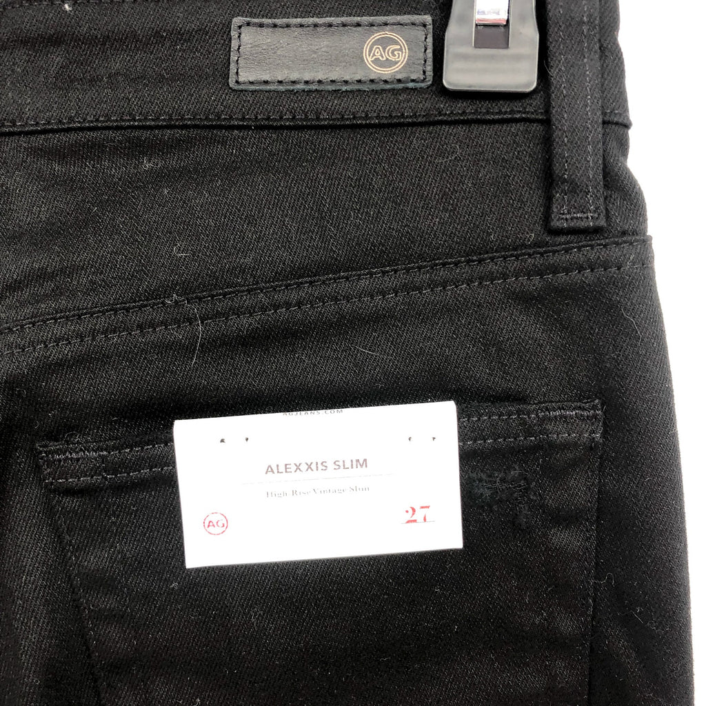 AG Adriano Goldschmied Womens Alexxis Vintage Slim Jeans Size 27 Black NWT