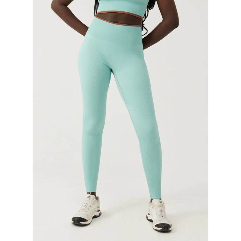 OUTDOOR VOICES Women's Seamless Rib 7/8 Leggings Medium Storm Blue NWT