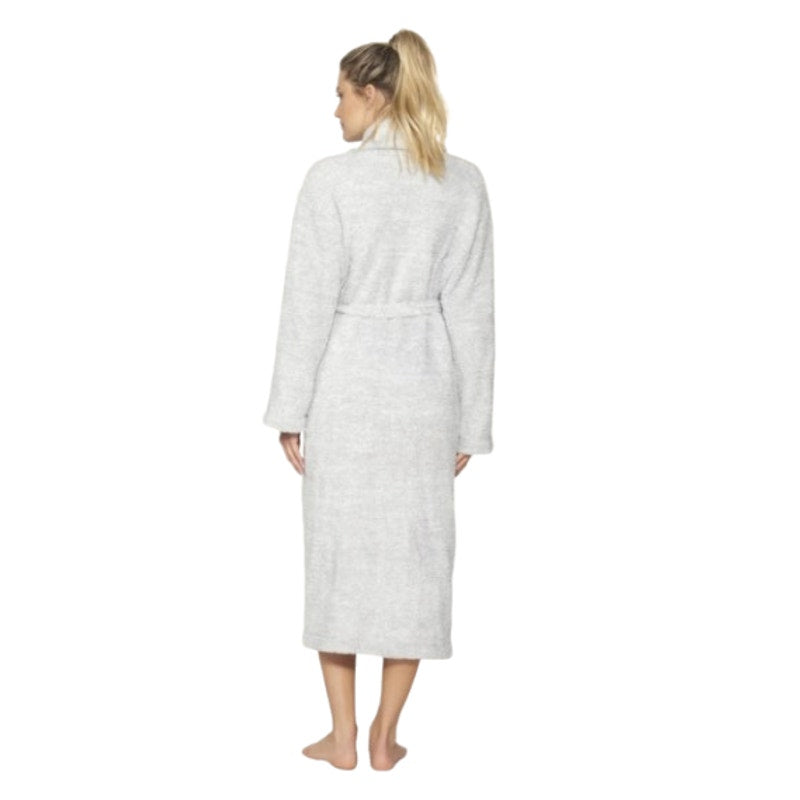 BAREFOOT DREAMS CozyChic Heathered Robe SIZE 2 LARGE- XL HE Ocean-White NWT