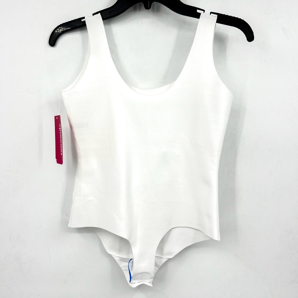 Commando Women's Neoprene Tank Bodysuit Large White Stretch Sleeveless NWT