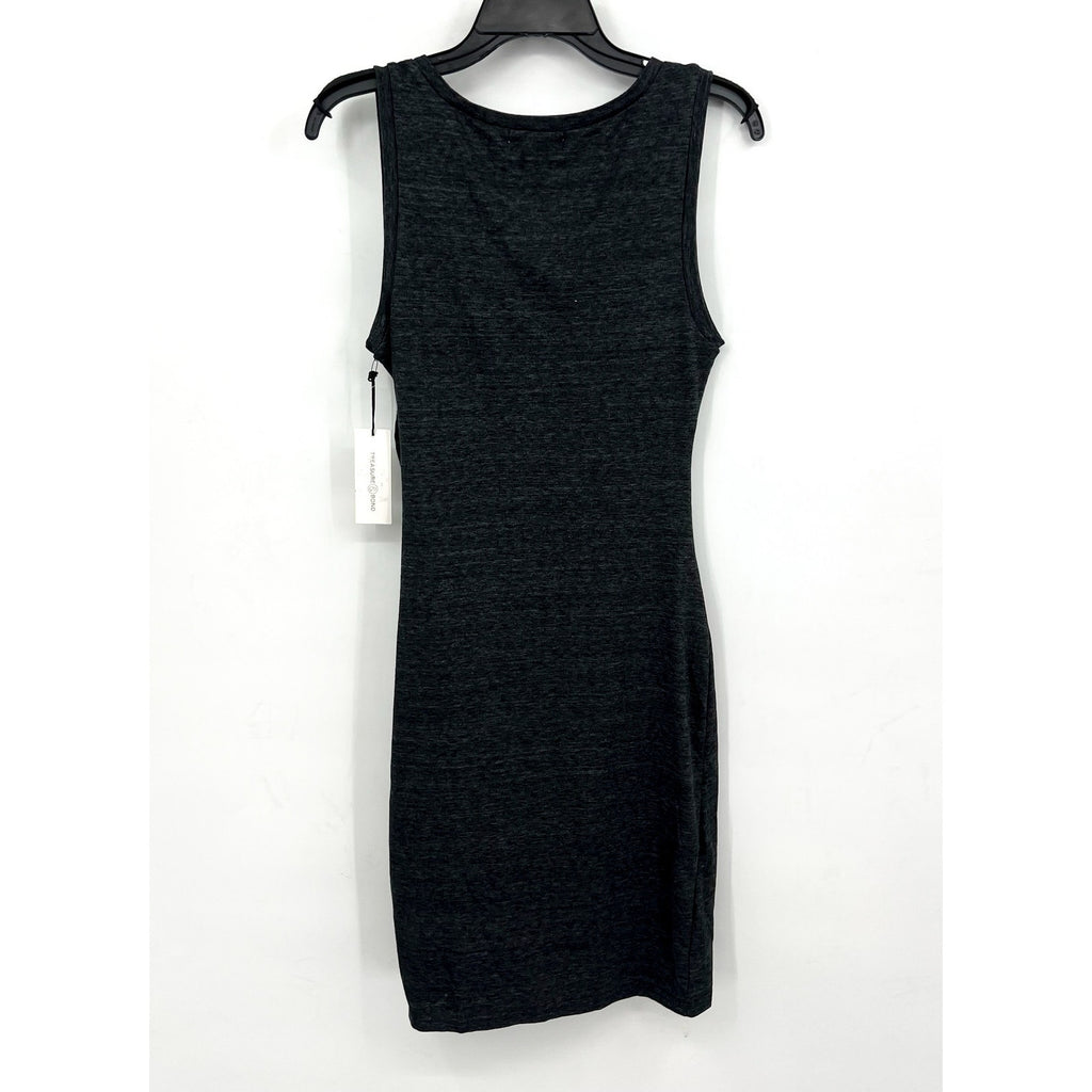 TREASURE & BOND Ruched Jersey Tank Dress Medium Charcoal Gray Sleeveless NWT