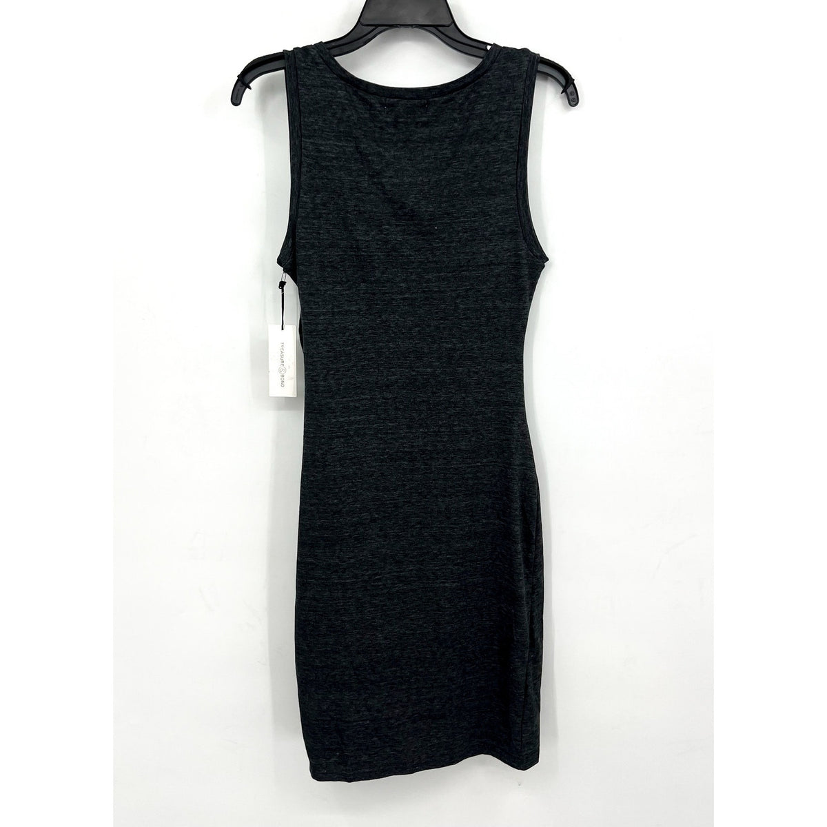 TREASURE & BOND Ruched Jersey Tank Dress Medium Charcoal Gray Sleeveless NWT