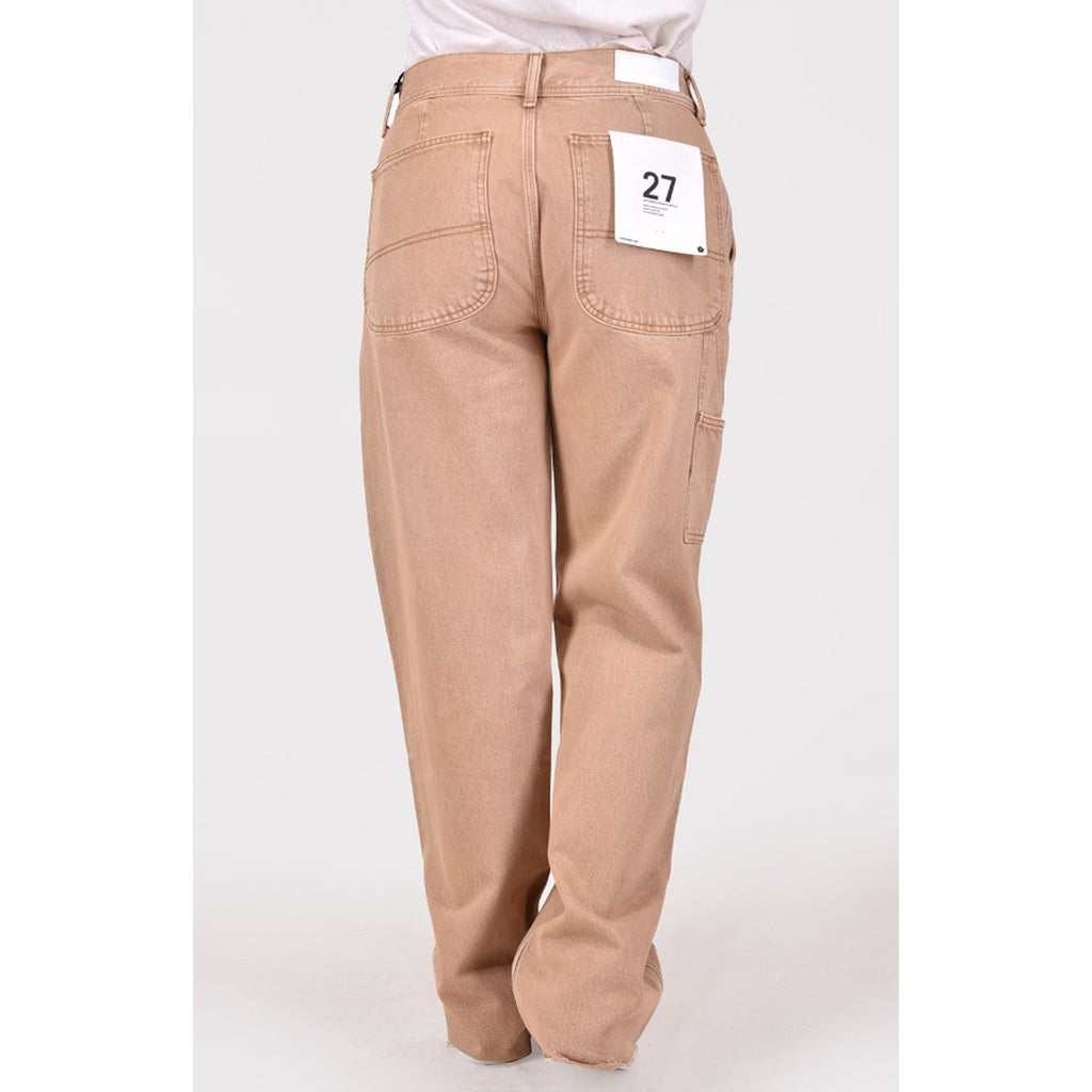 RE/DONE Womens Utility Loose Jeans US 2 26 Tan Washed Khaki Relaxed Straight NWT