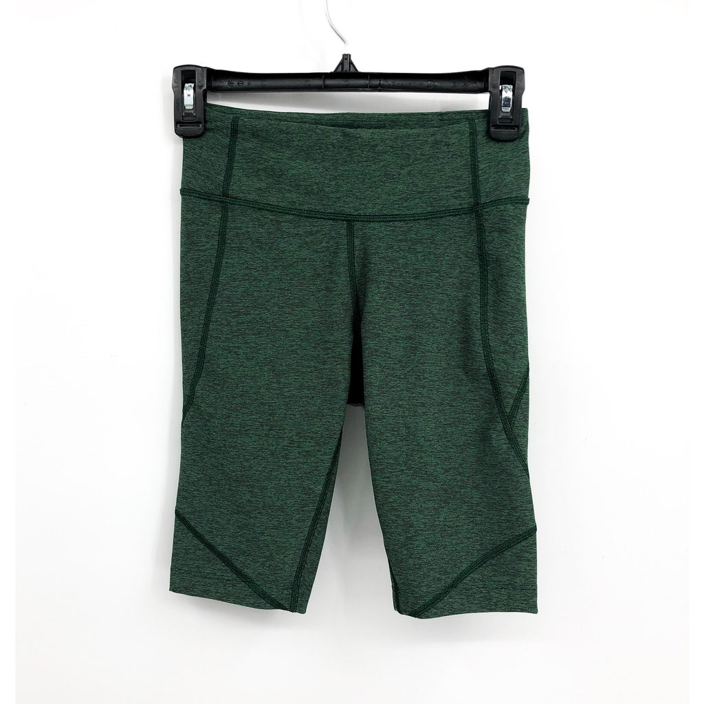 OUTDOOR VOICES Women's Double Time Biker Shorts XS Green 10" Inseam NWT