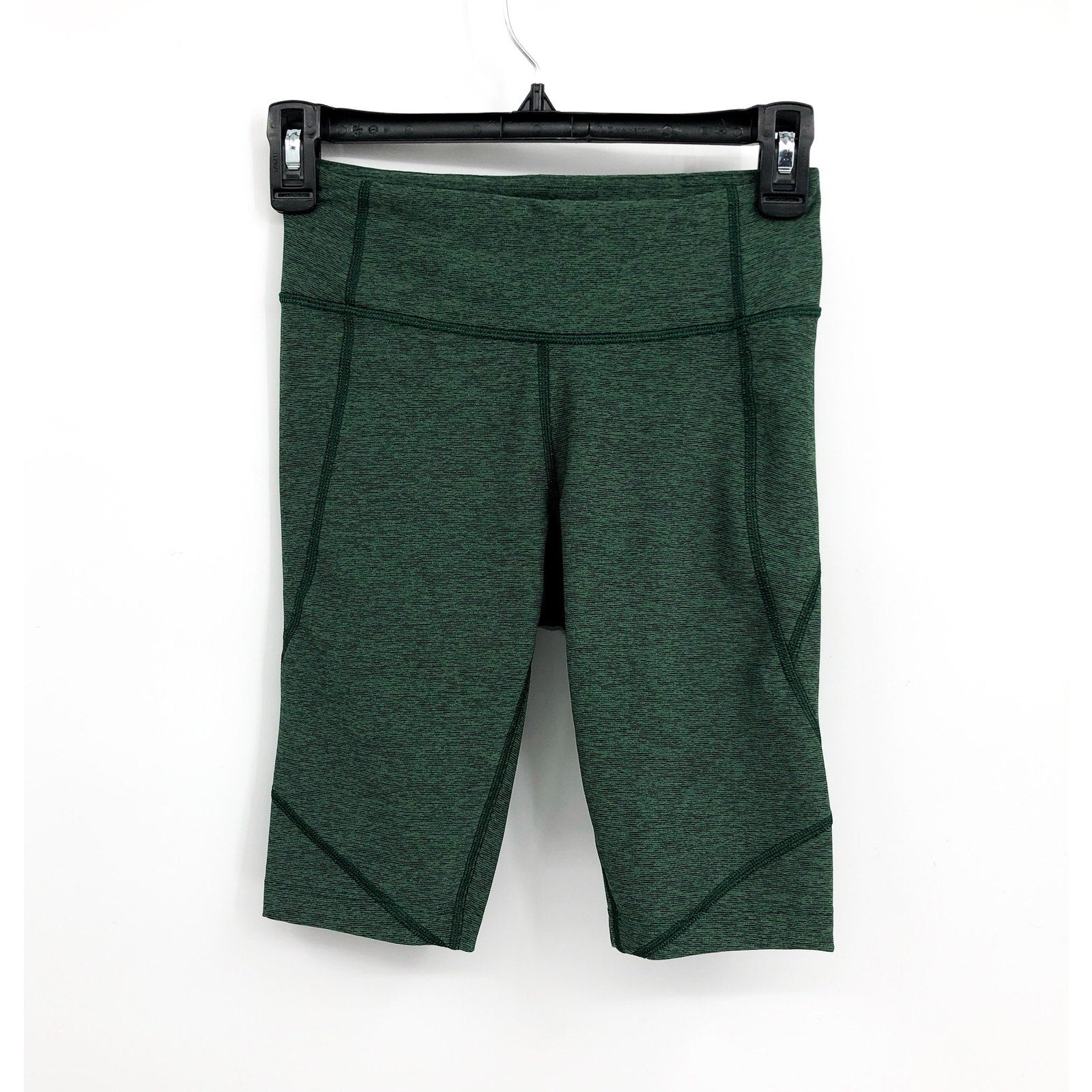 OUTDOOR VOICES Women's Double Time Biker Shorts XS Green 10" Inseam NWT