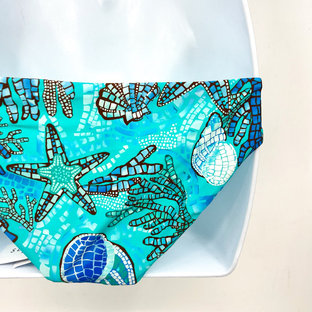 SEAFOLLY Women's La Mer Hipster Bikini Bottoms Size 6 Aquatic Blue NWT