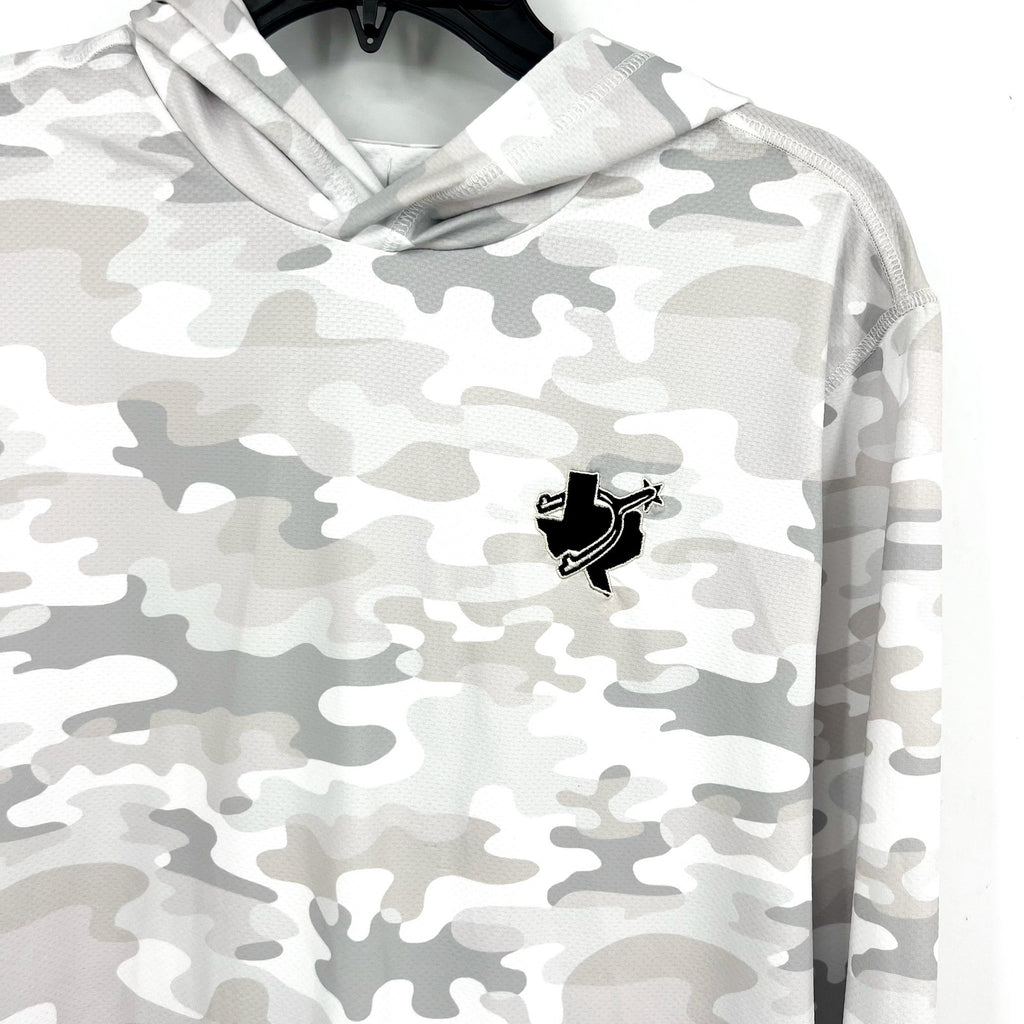 ANTIGUA Mens Texas Ranger Sector Hoodie Small White Gray Camo Sweatshirt NWT
