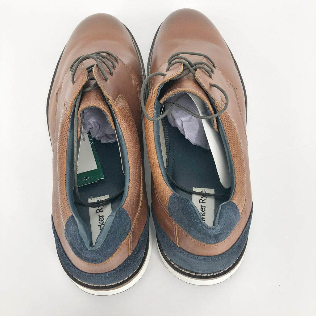 HAWKER RYE Men's Maverick Oxford Shoes 12 Brown Lace Up Leather Stitchfix NWOB